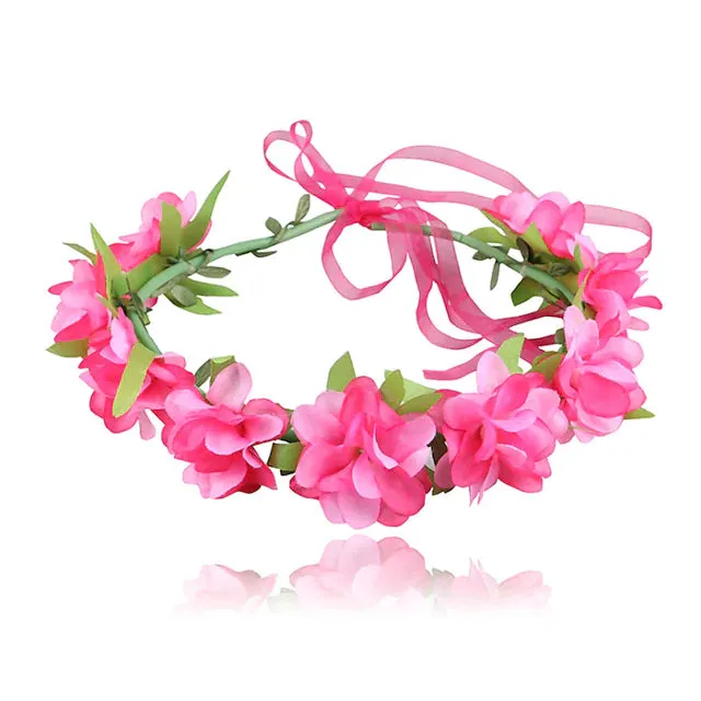 2-Pack: Girl's Floral Style Polyester Hair Accessories