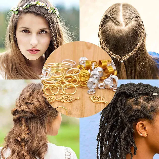 200-Pieces: Loc Hair Jewelry for Women Braids and Dreadlocks