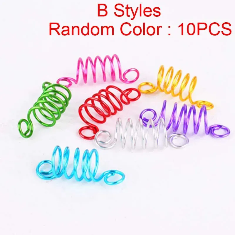 5Pcs/Pack Golden Silver Viking Spiral Charms Hair Braid Dread Dreadlock Beads Clips Cuffs Rings Jewelry Accessories