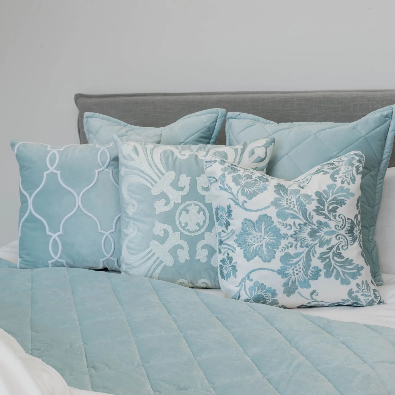 Allure Baby Blue Euro Pillow