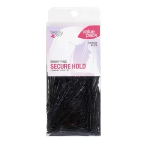 Beauty 360 Secure Hold Comfort Glide Tips Bobby Pins Black 180ct