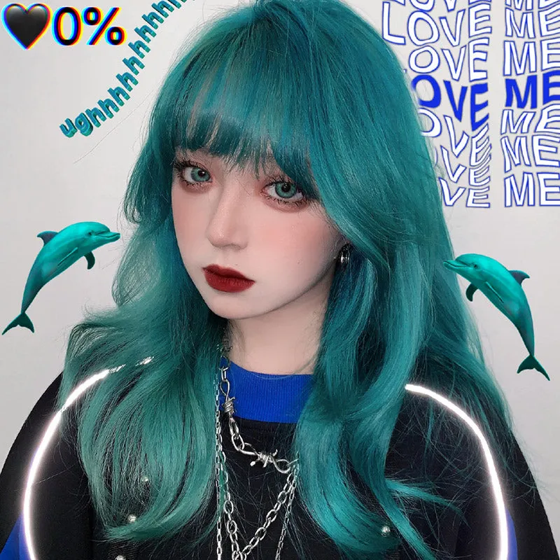 Blue Green Wig PL50155