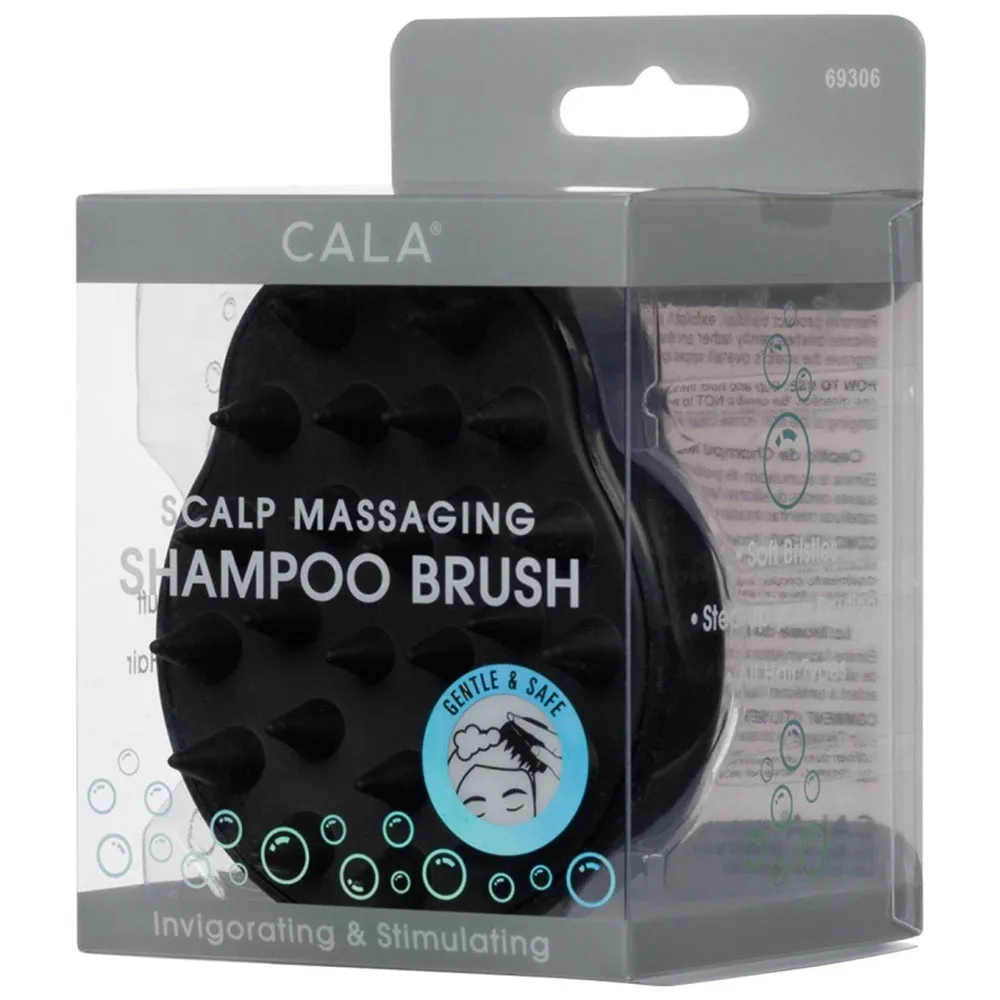 Cala - Scalp Massaging Shampoo Hair Brush (BLACK)