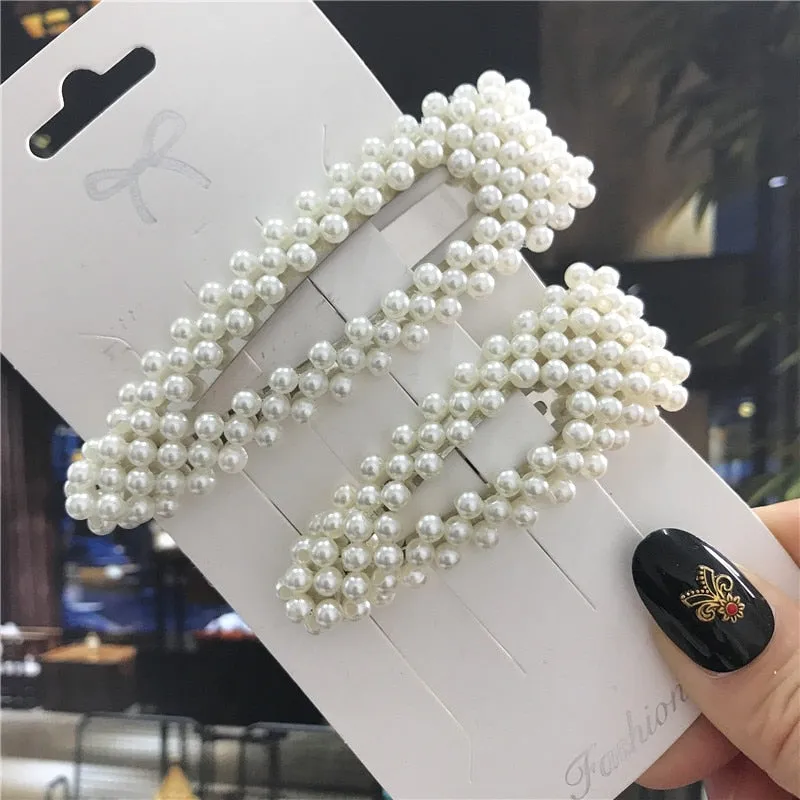 deanwangkt 6PCS Fashion Pearls Flower Chinese Hair Clips Pins For Girls Headwear Sweet Hairpins Hair Accessories Women