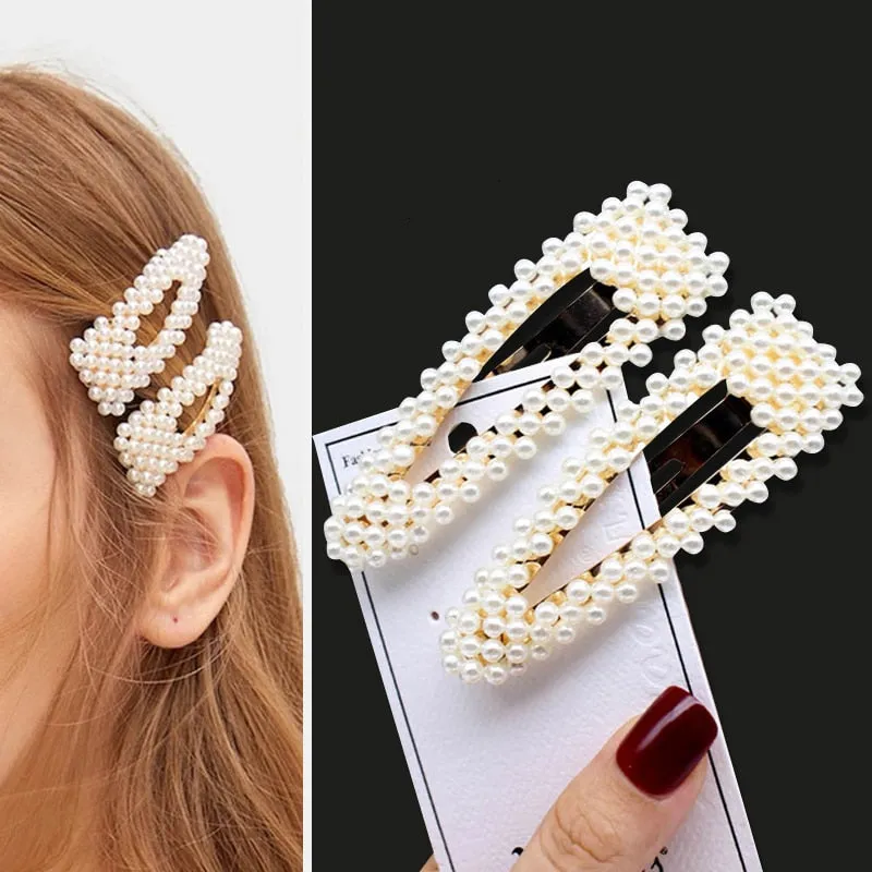 deanwangkt 6PCS Fashion Pearls Flower Chinese Hair Clips Pins For Girls Headwear Sweet Hairpins Hair Accessories Women