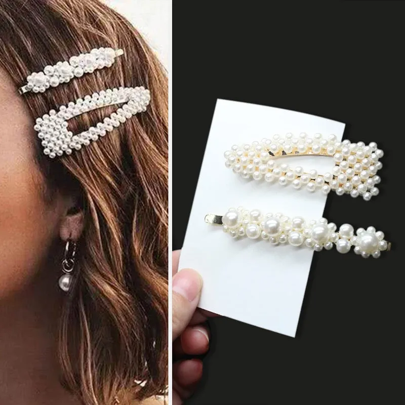 deanwangkt 6PCS Fashion Pearls Flower Chinese Hair Clips Pins For Girls Headwear Sweet Hairpins Hair Accessories Women