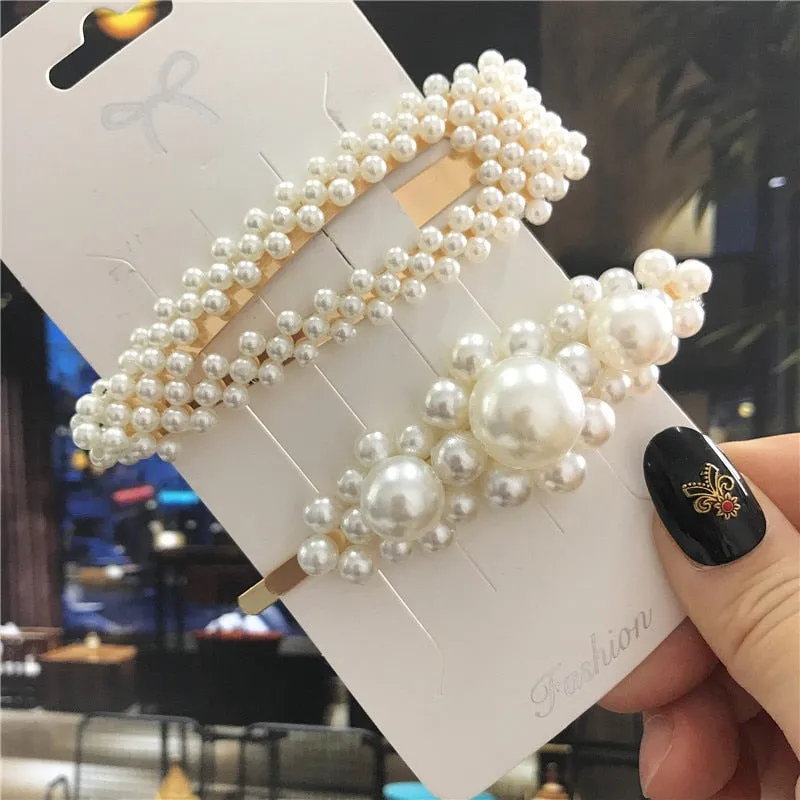 deanwangkt 6PCS Fashion Pearls Flower Chinese Hair Clips Pins For Girls Headwear Sweet Hairpins Hair Accessories Women