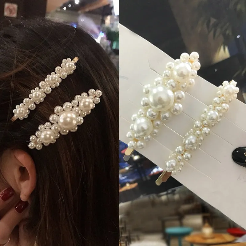 deanwangkt 6PCS Fashion Pearls Flower Chinese Hair Clips Pins For Girls Headwear Sweet Hairpins Hair Accessories Women