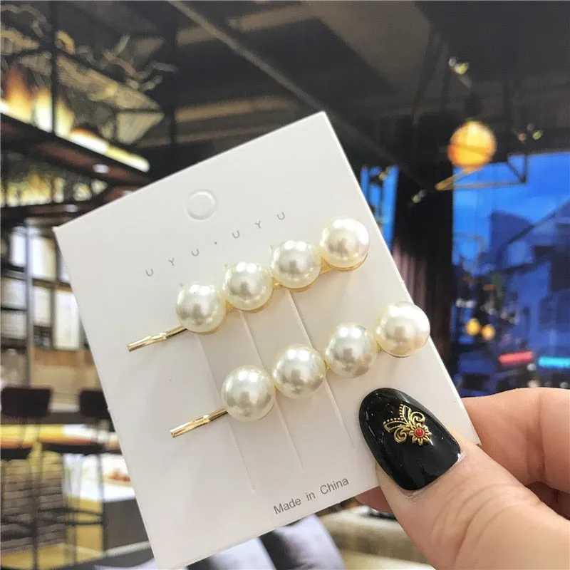 deanwangkt 6PCS Fashion Pearls Flower Chinese Hair Clips Pins For Girls Headwear Sweet Hairpins Hair Accessories Women