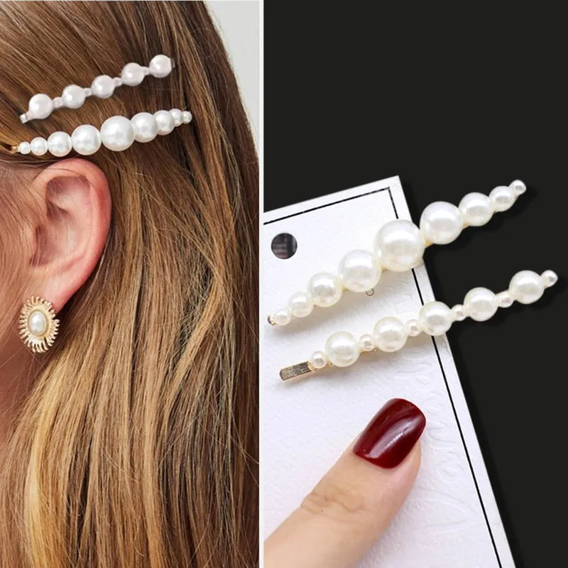 deanwangkt 6PCS Fashion Pearls Flower Chinese Hair Clips Pins For Girls Headwear Sweet Hairpins Hair Accessories Women