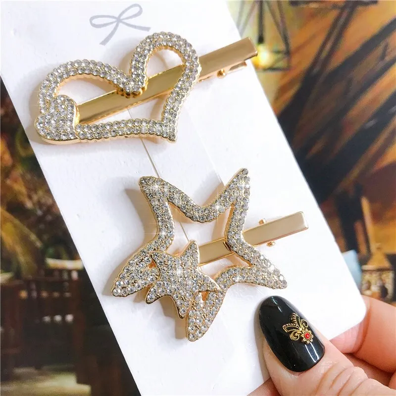 deanwangkt New  Hair Accessories Set For Women Fashion Crystal Simulation Pearl Hair Clips Headwear Jewelry 5PCS Hairpins Ornaments