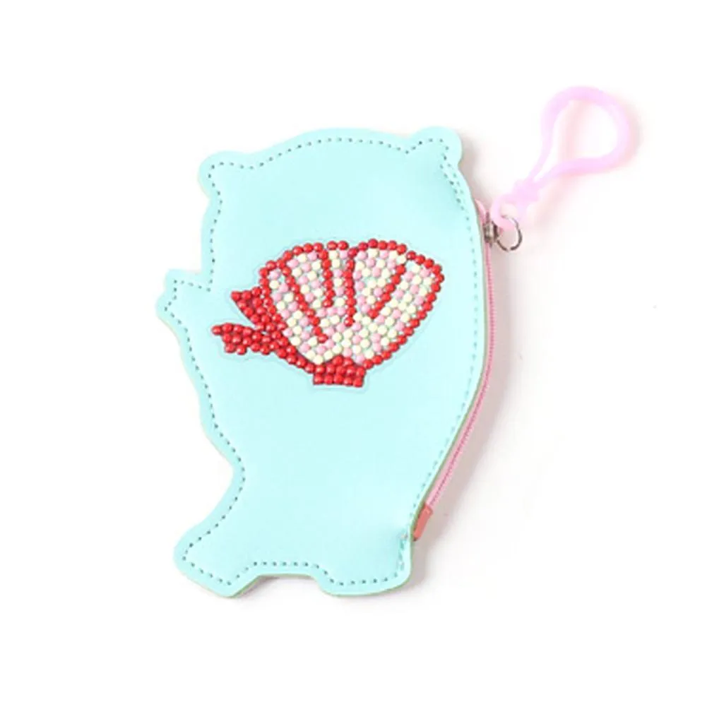 DIY Special Shaped Diamond Wallet Girl Coin Purse Keychain