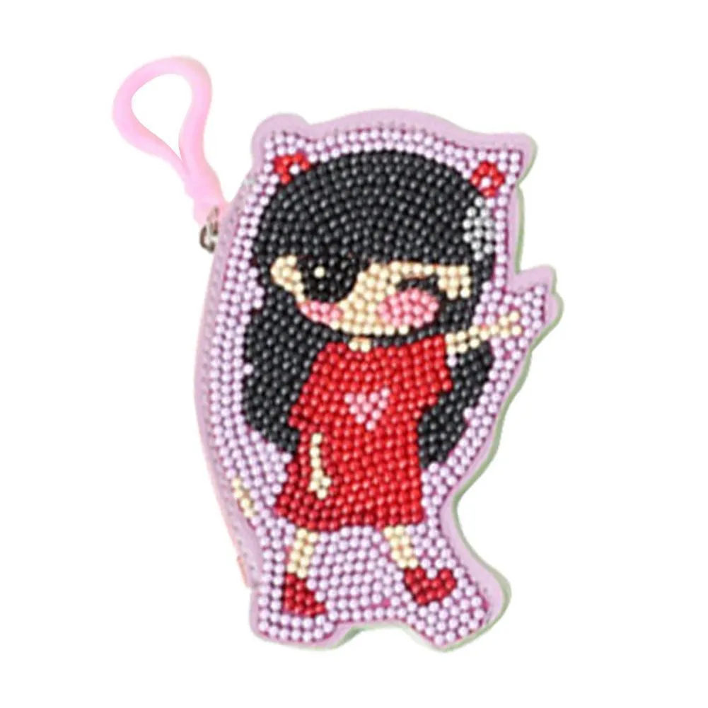 DIY Special Shaped Diamond Wallet Girl Coin Purse Keychain