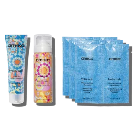 hydration trial kit | hydro rush intense moisture shampoo, conditioner, mask   perk up dry shampoo