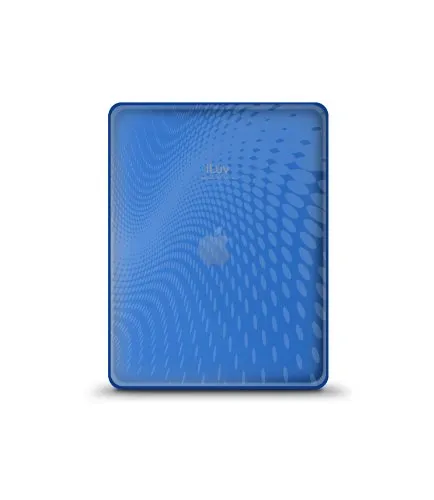 iLuv Flexi-Clear TPU Case with Dot Wave Pattern for iPad - Blue