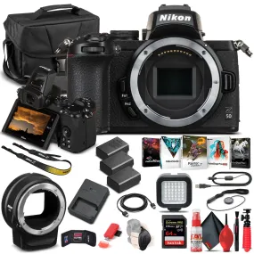 Nikon Z 50 Mirrorless Digital Camera Body Only 1634  - Advanced Bundle