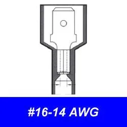 Quick Disconnect Male, 16-14AWG, Blue Nylon