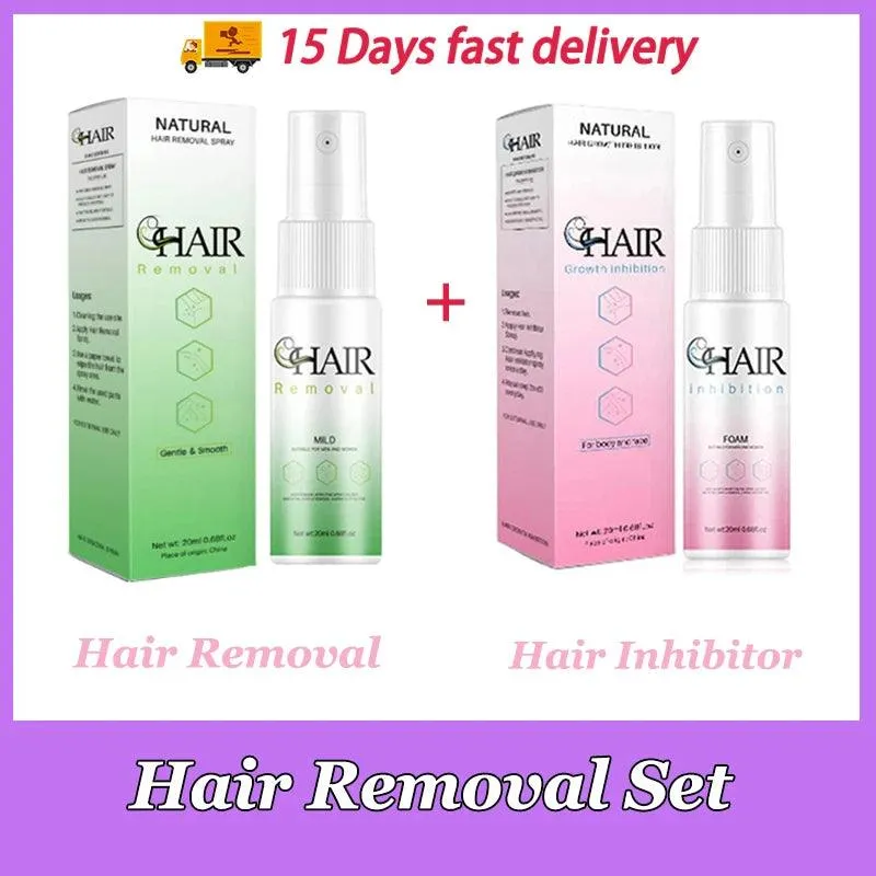 Rapid Hair Removal & Regrowth Inhibitor Spray Set