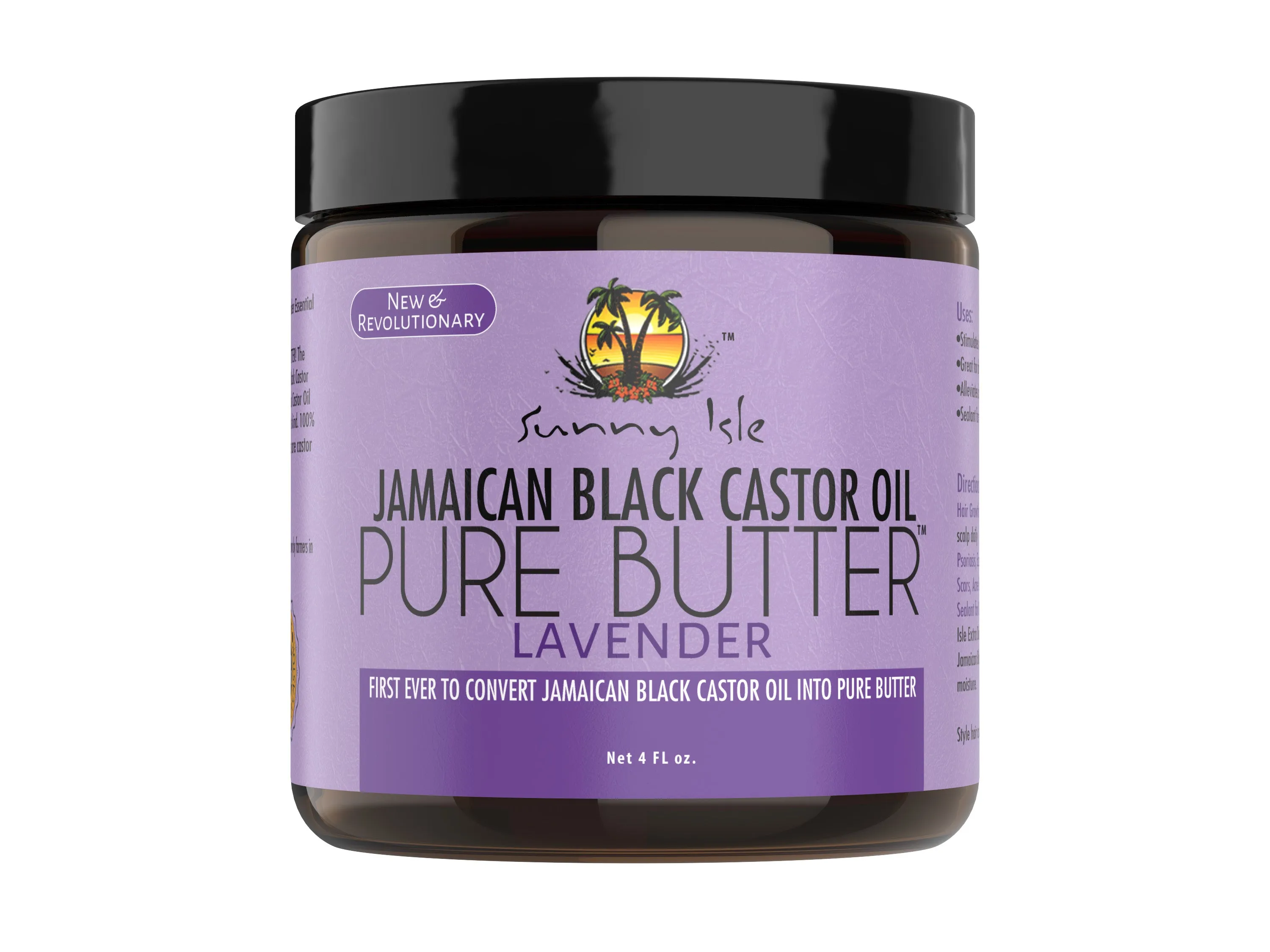 Sunny Isle LAVENDER Jamaican Black Castor Oil PURE BUTTER 4oz