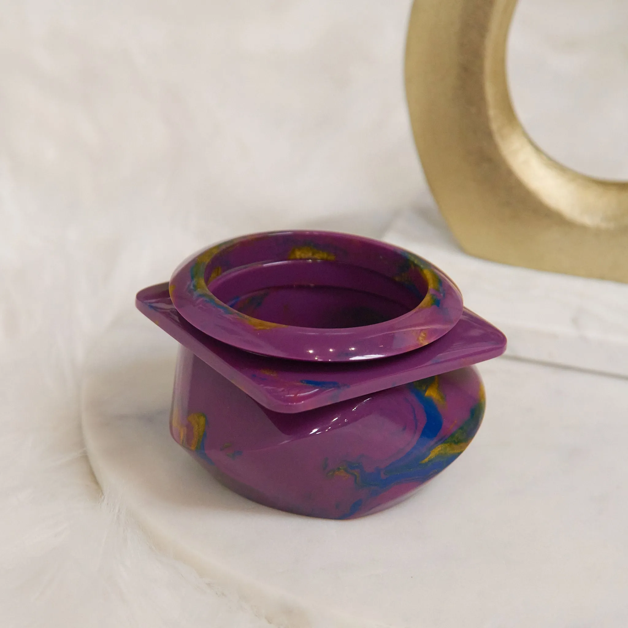 Talia 3pc Bangle Stack - Eggplant