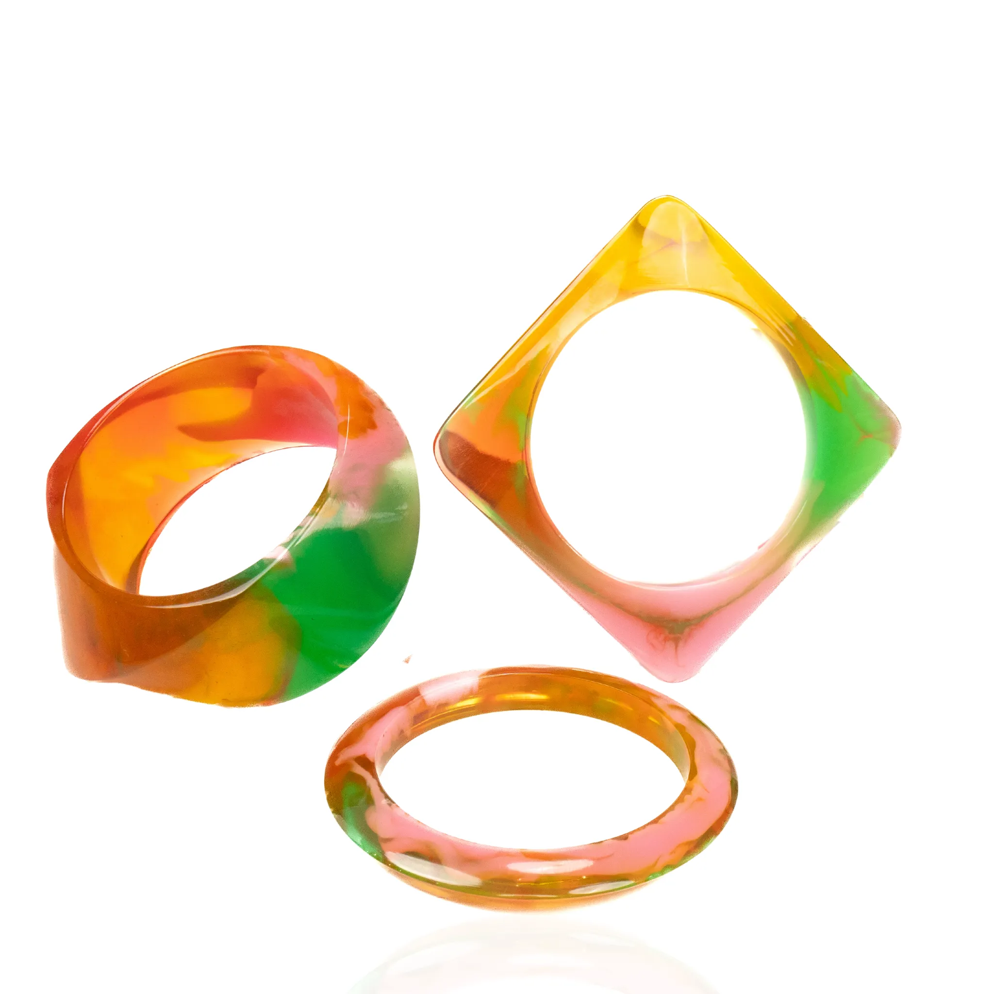 Talia 3pc Bangle Stack - Rainbow